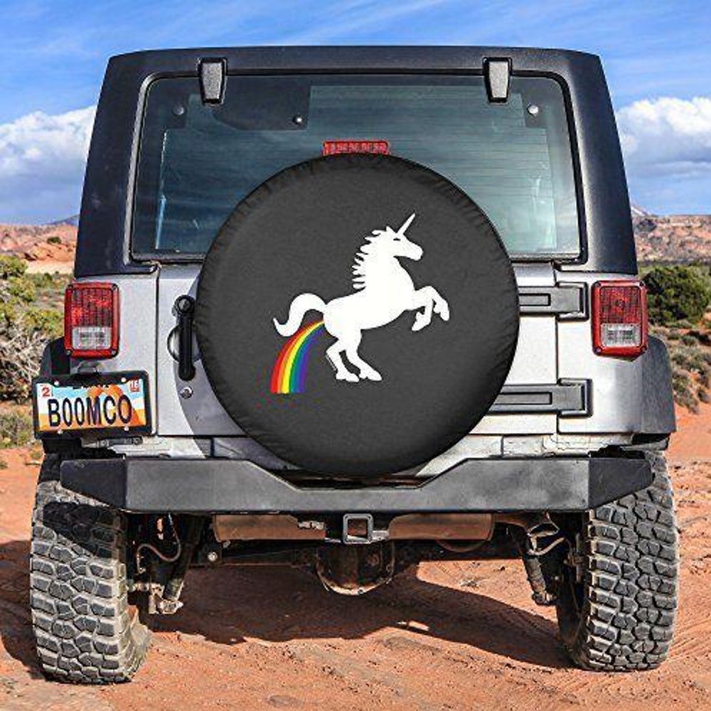 a girl her dog and her jeep tire cover