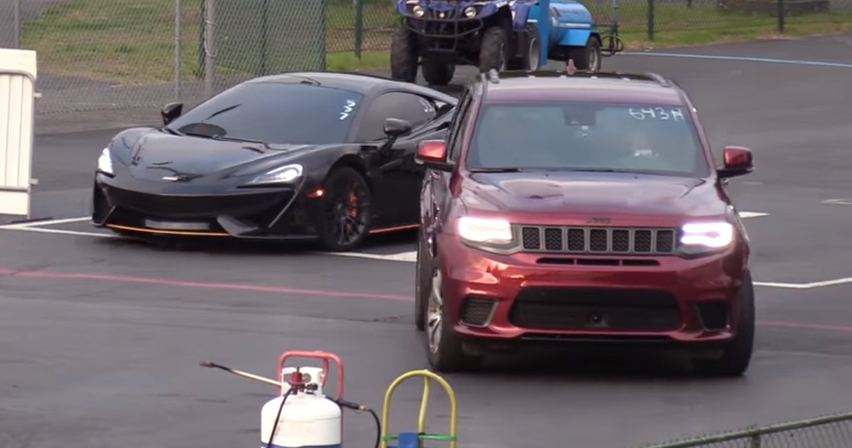 Watch A Jeep Grand Cherokee Trackhawk Race A Mclaren 570s