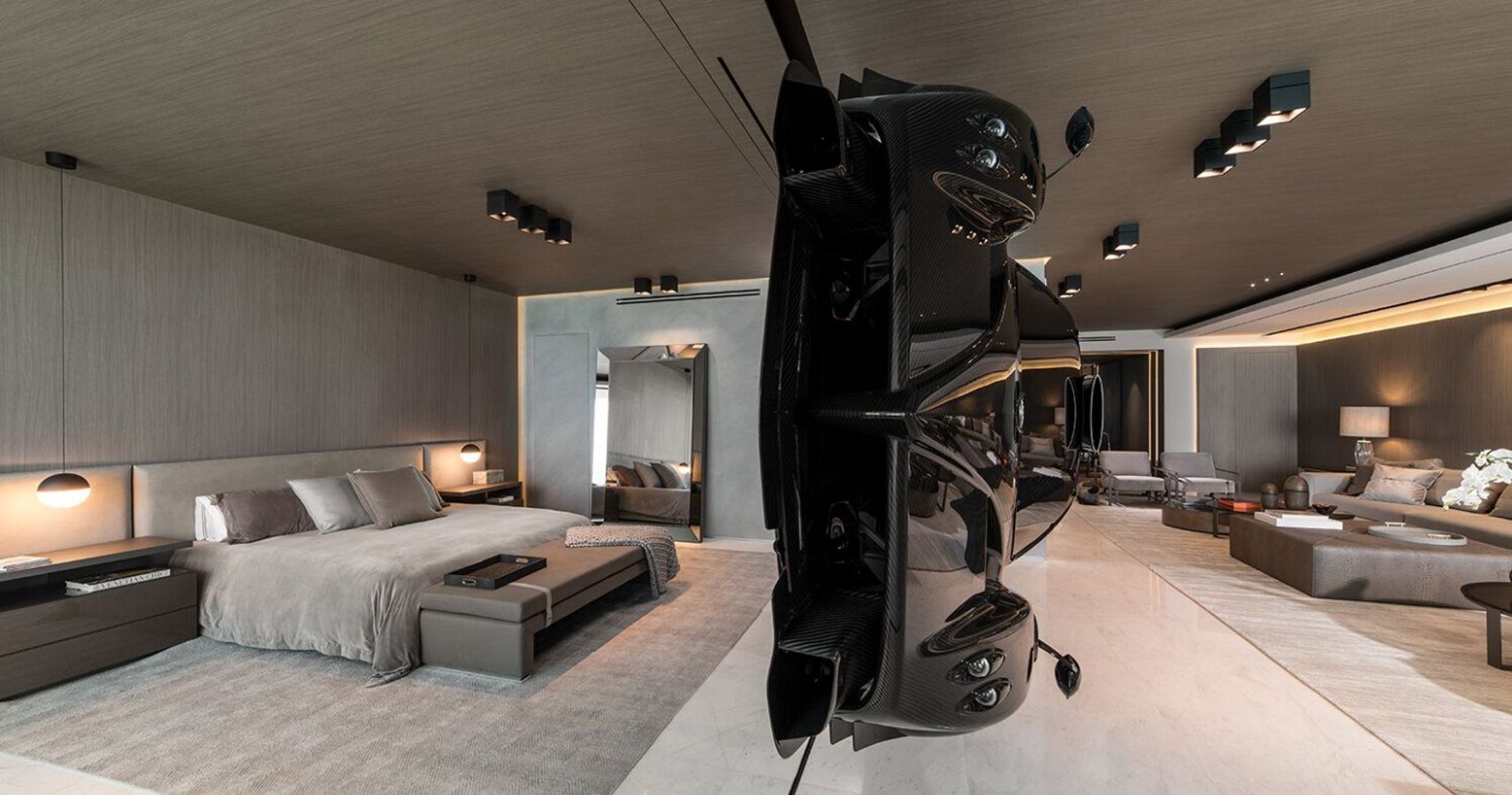 pagani zonda in living room