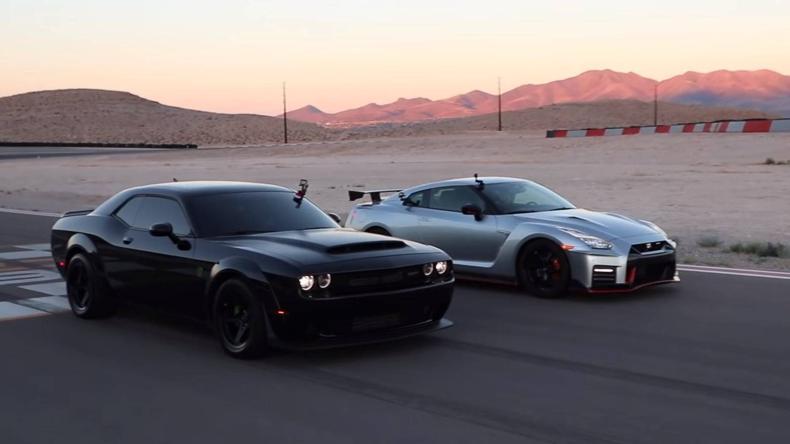 Watch A Nissan GT-R Compete With A Dodge Demon On The Drag Strip