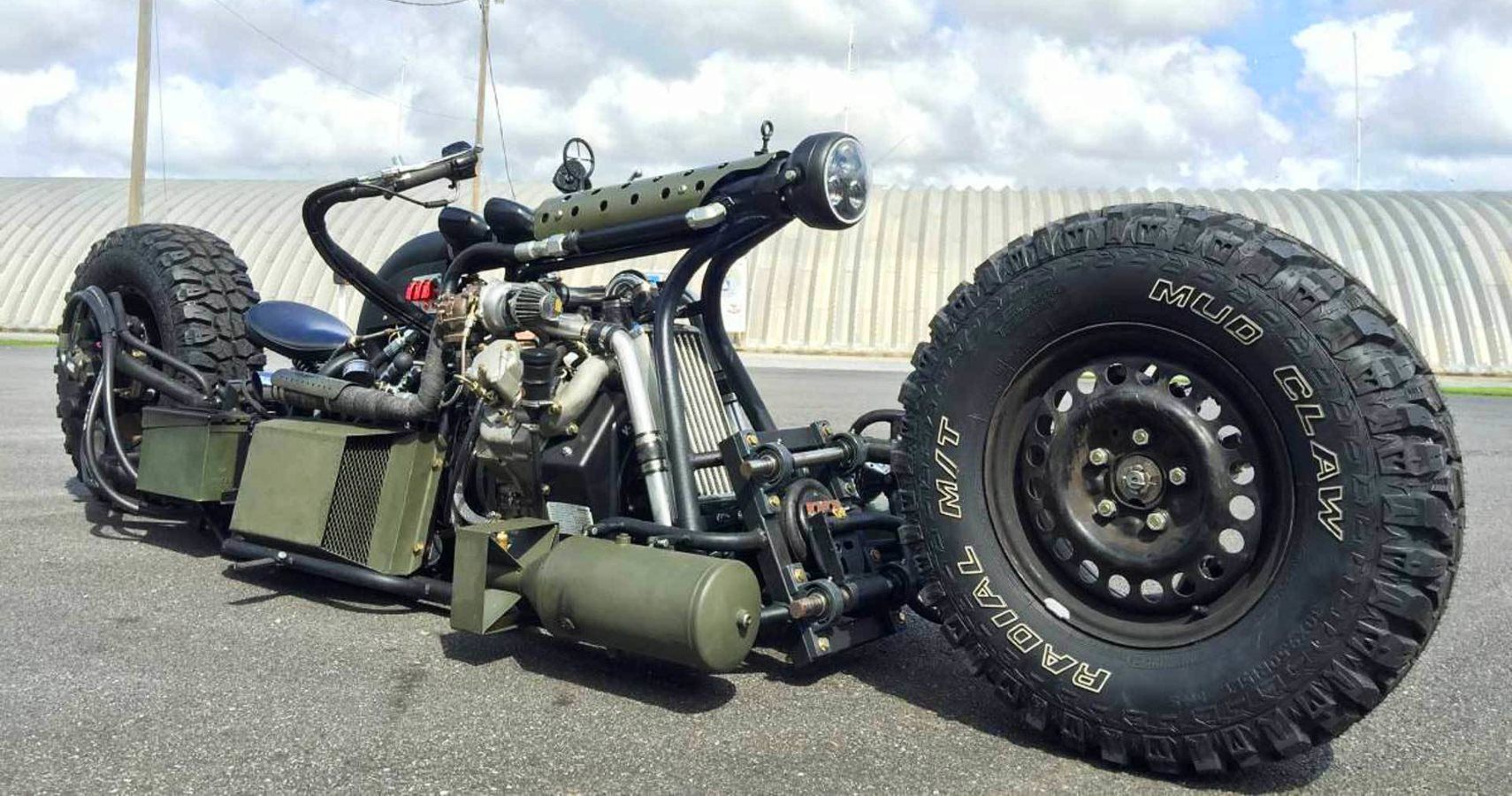 This Custom Motorcycle Was Made With Random Parts & Looks Like