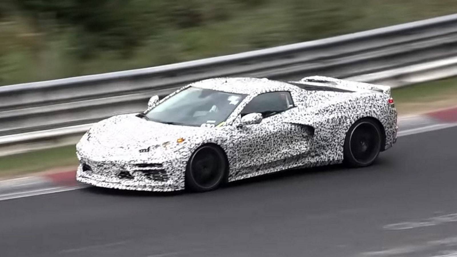 Mid-Engine Corvette Spotted With Its Back End In The Air While On ...