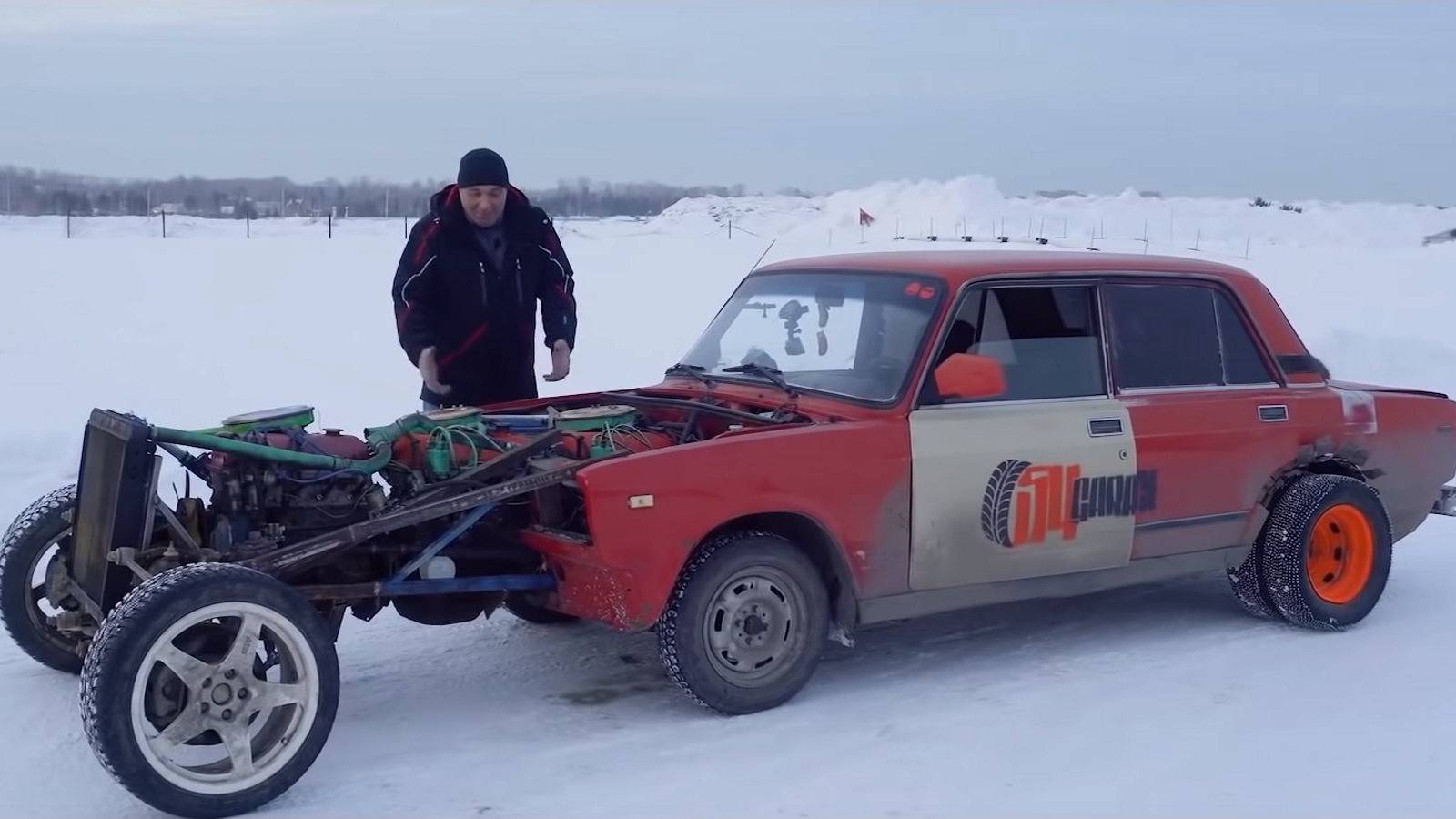 Russian Gearhead Can't Stop Adding Engines To Lada, Creates 3-Engined ...