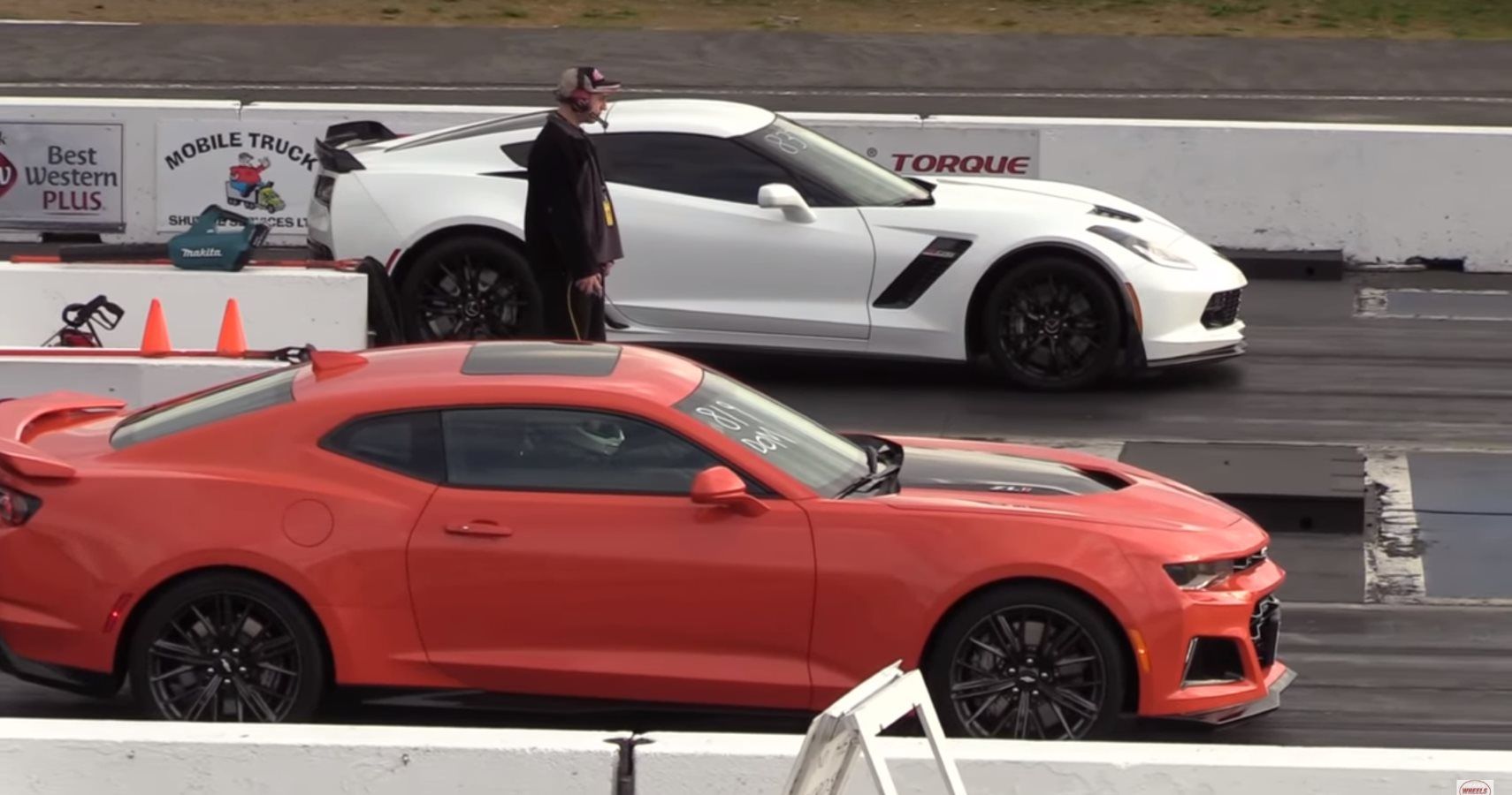 Watch A Corvette C7 Z06 Take On A Camaro ZL1 In Quarter-Mile Action