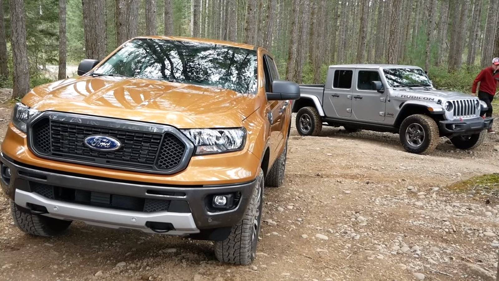 The Ford Ranger Takes On The New Jeep Gladiator In Off-Road Battle