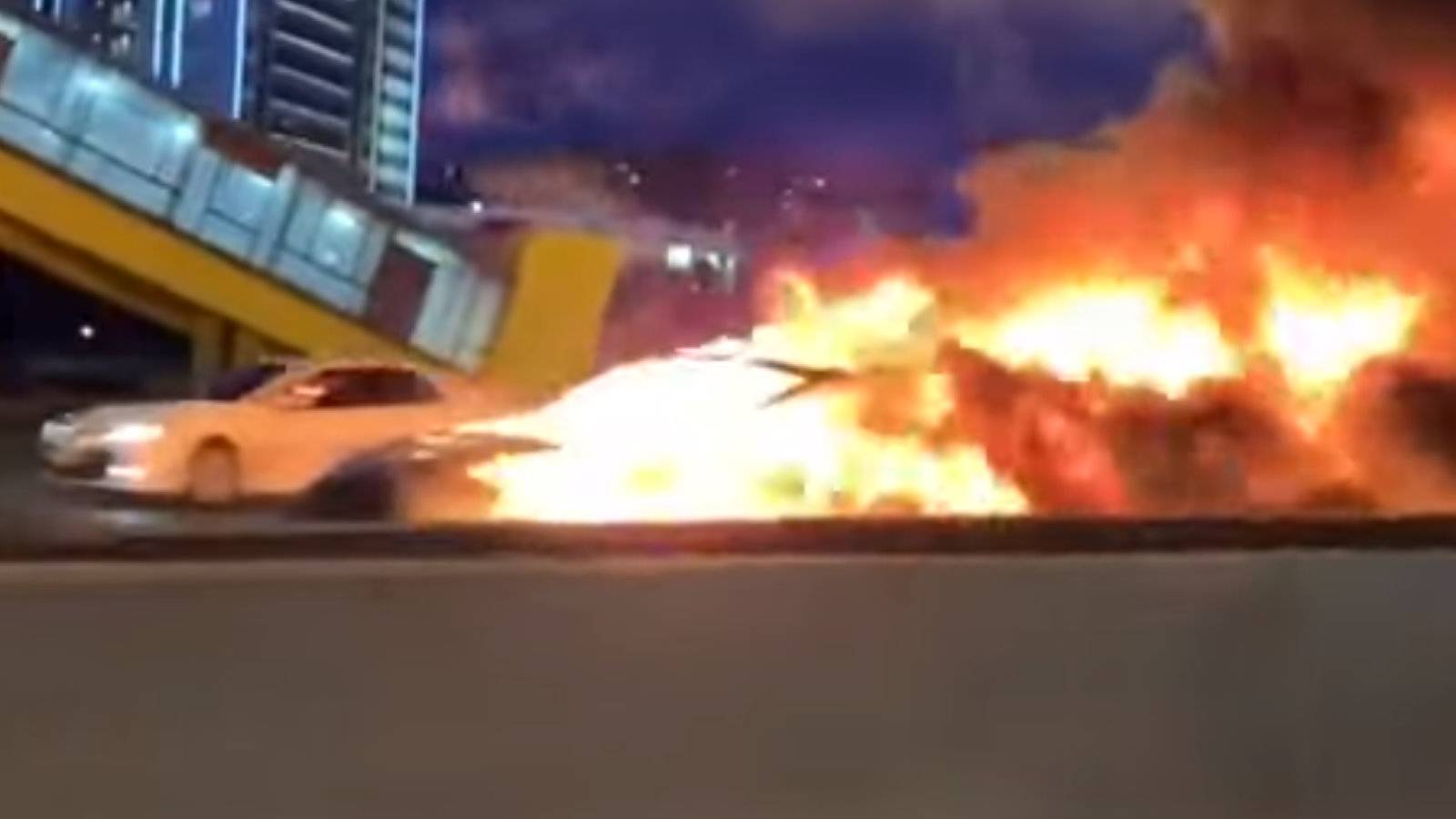Tesla Explodes After Crashing Into Parked Truck While On Autopilot