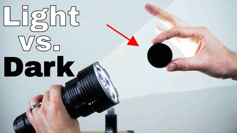Worlds Blackest Black vs The Worlds Brightest Flashlight