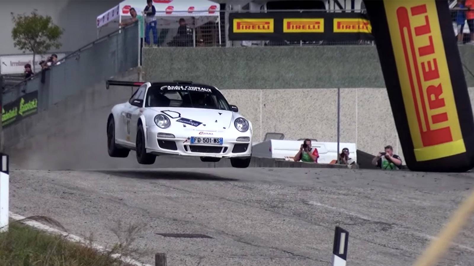 Watch And Listen As A Porsche 911 GT3 Tears Up Rally Course