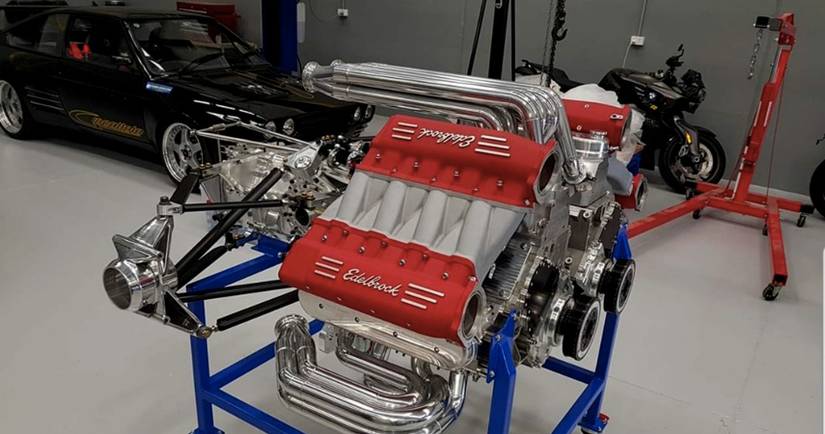 Check Out This Wild Supercar's Twin-LS7 W16 Engine