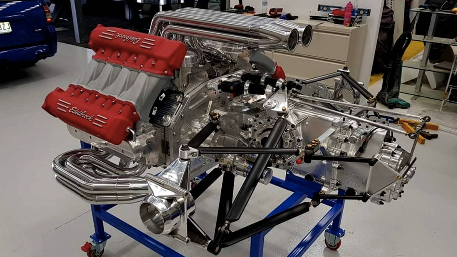 Check Out This Wild Supercar's Twin-LS7 W16 Engine