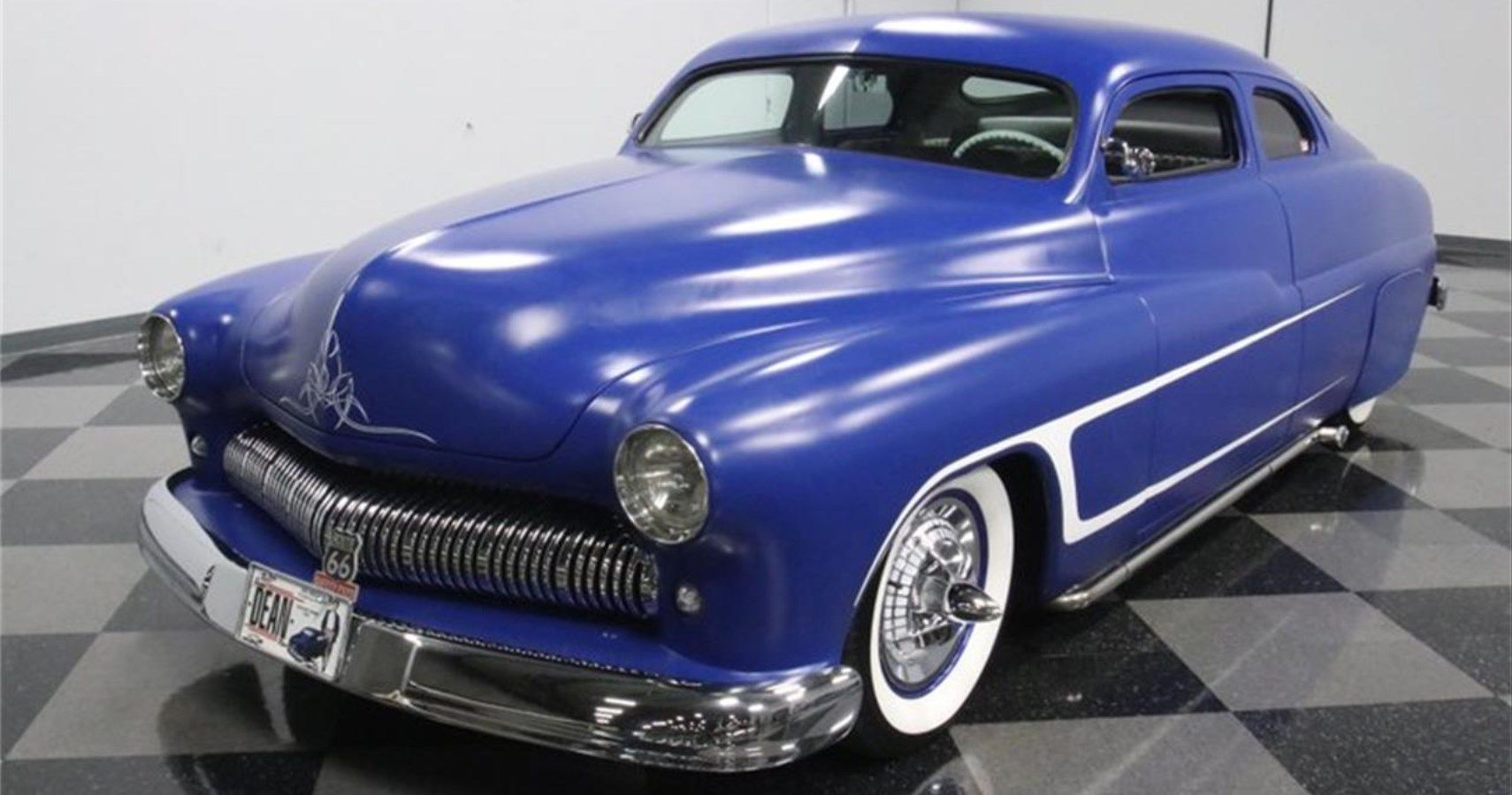 This Sleek 1950 Mercury Eight Finished In Matte Blue Is A Custom