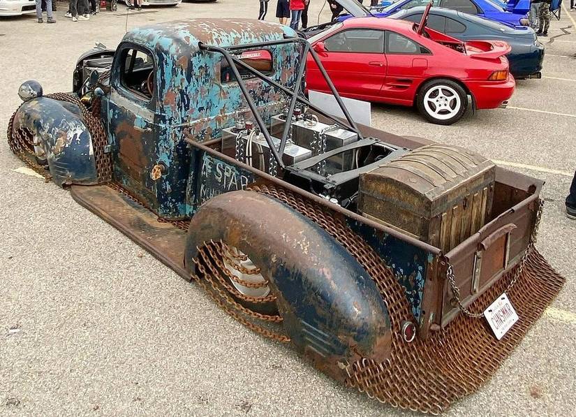 Insane Diesel Rat-Rod Uses 350-Foot Chain For Body Panel Gaps And A ...