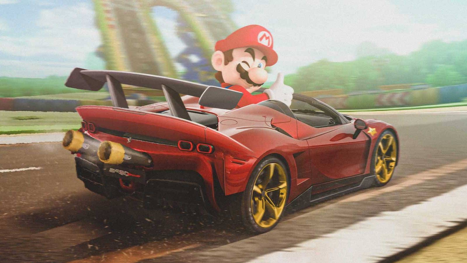 Check Out Tesla-Driving Luigi And Other Real-World Mario Kart Racers
