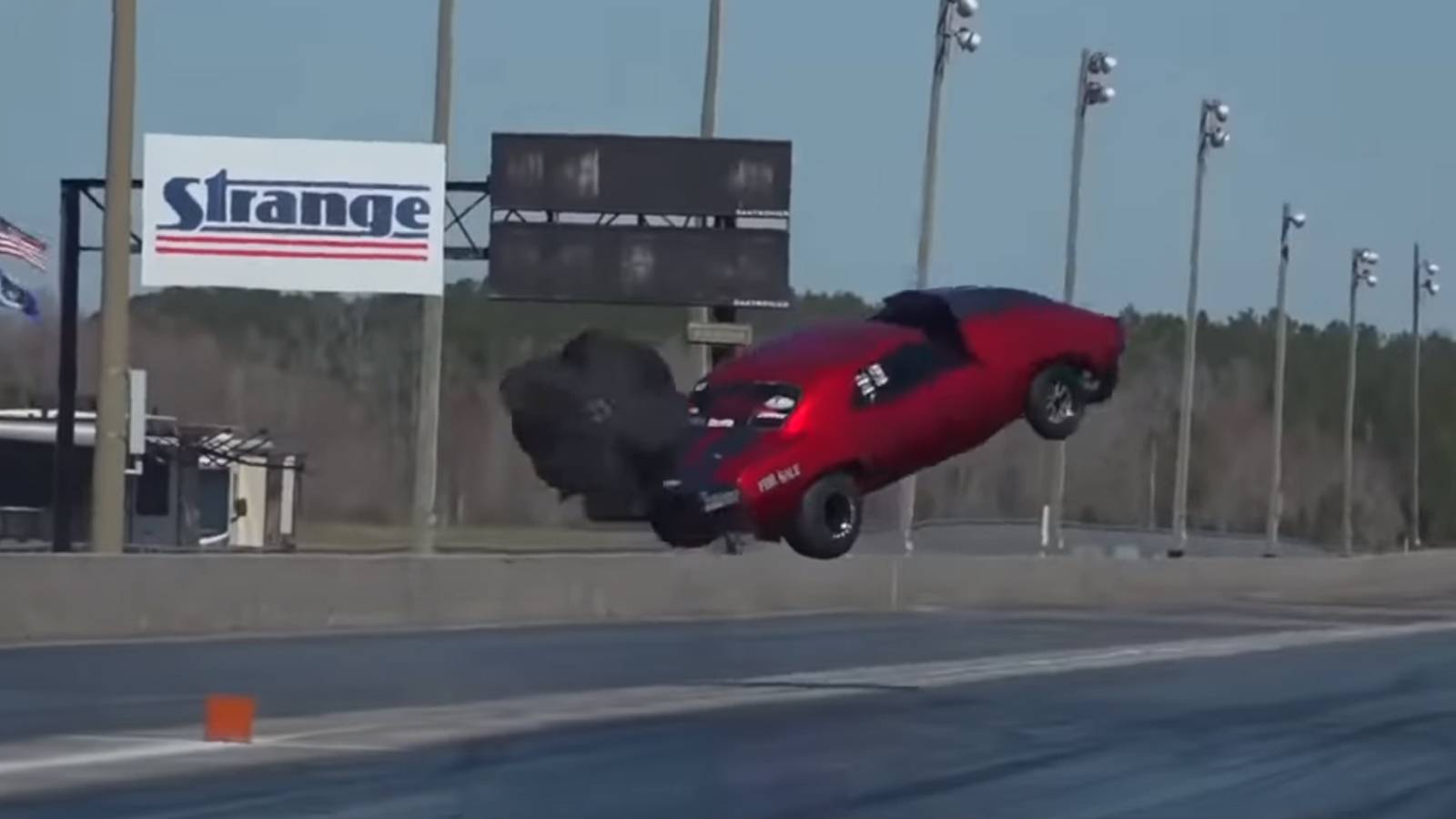 Watch This Camaro Go Airborne During A Drag Race In Georgia