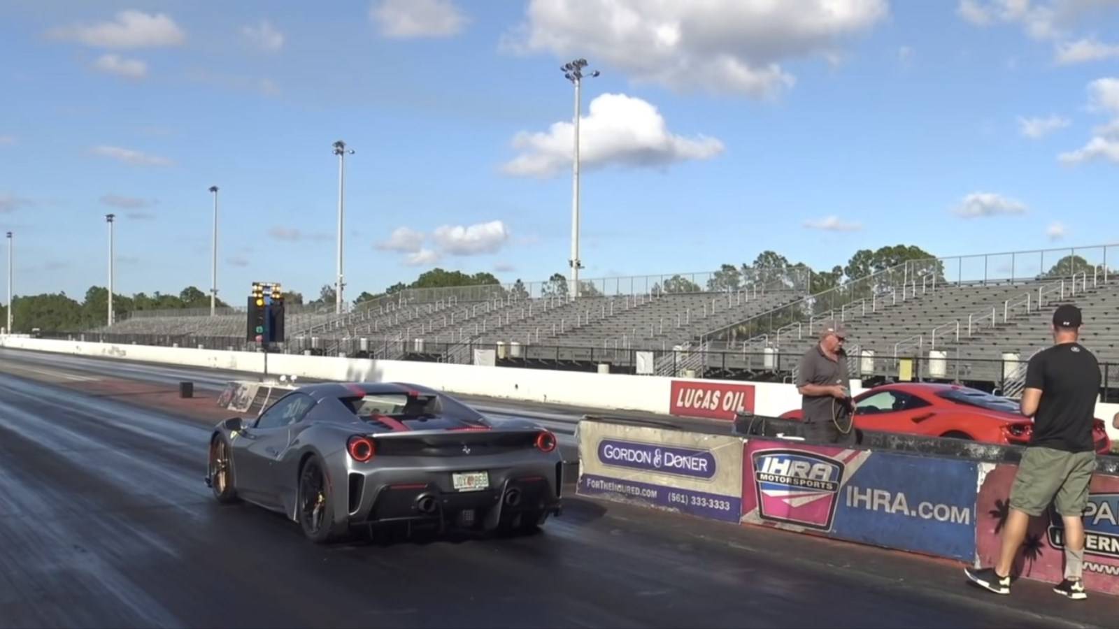 Watch This Ferrari 488 Pista Spider Drag Race A F8 Tributo And Porsche ...