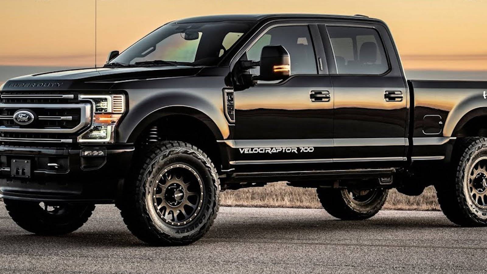 Watch Hennessey's F-250 VelociRaptor Burn Rubber And Scream On The Dyno