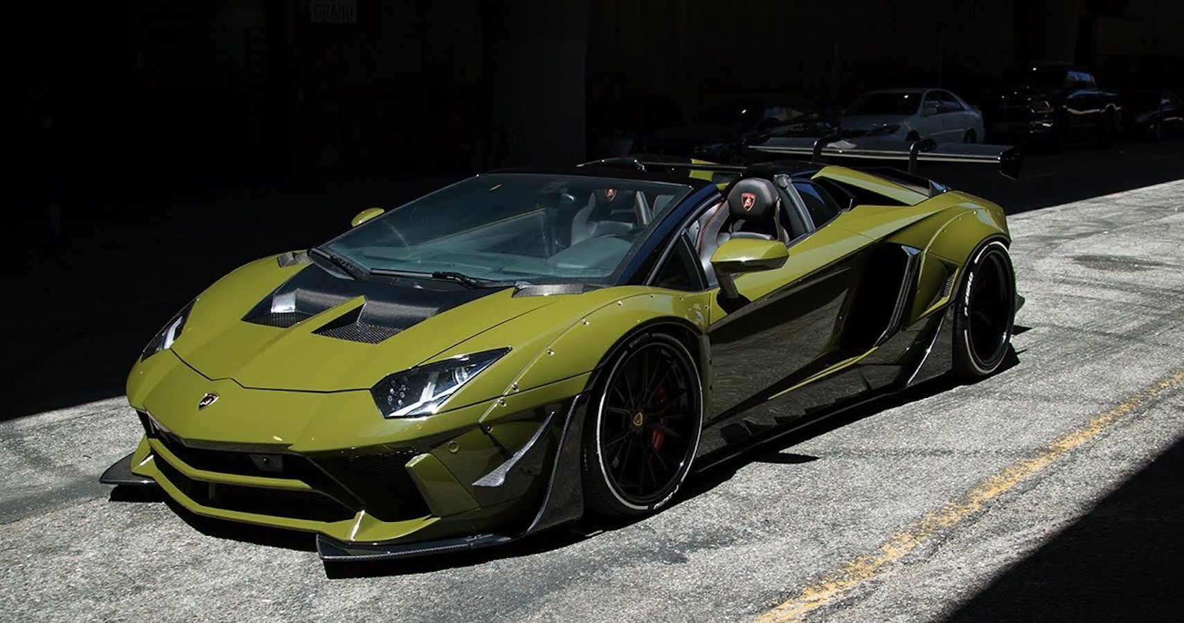 Liberty Walk Lamborghini Aventador Draws Attention In Hollywood