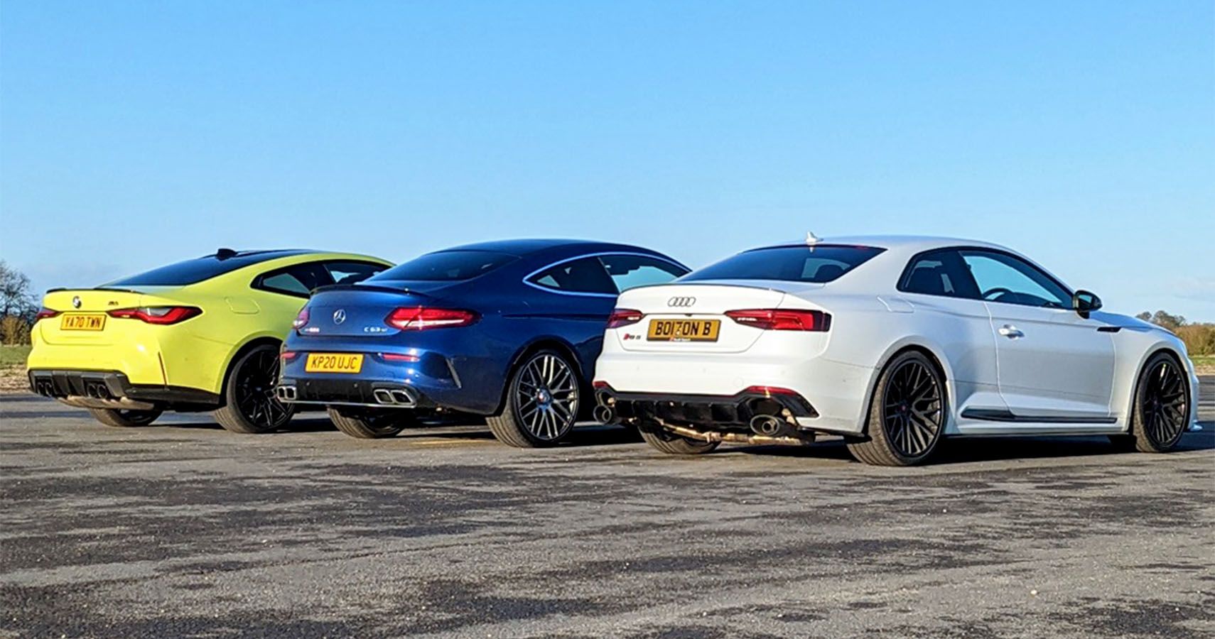 SIKU Racing AMG C-Coupe、Audi RS5、 M4 German Super Coupes Square Off: BMW M4 Vs Audi RS5 Vs Mercedes-AMG