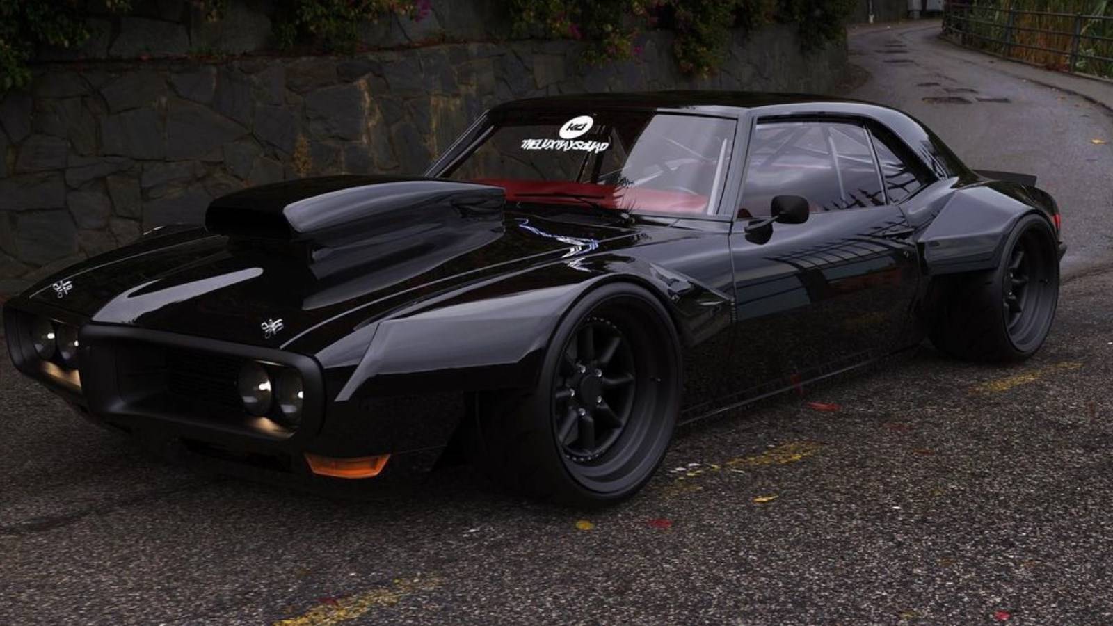Blacked-Out Widebody Pontiac Firebird Has Power To Match Its Aggressive ...
