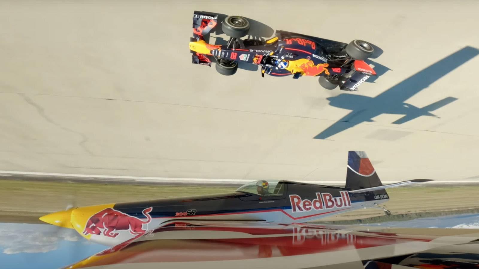 Watch: Inverted Plane Races F1 Car In Stunning Red Bull Production