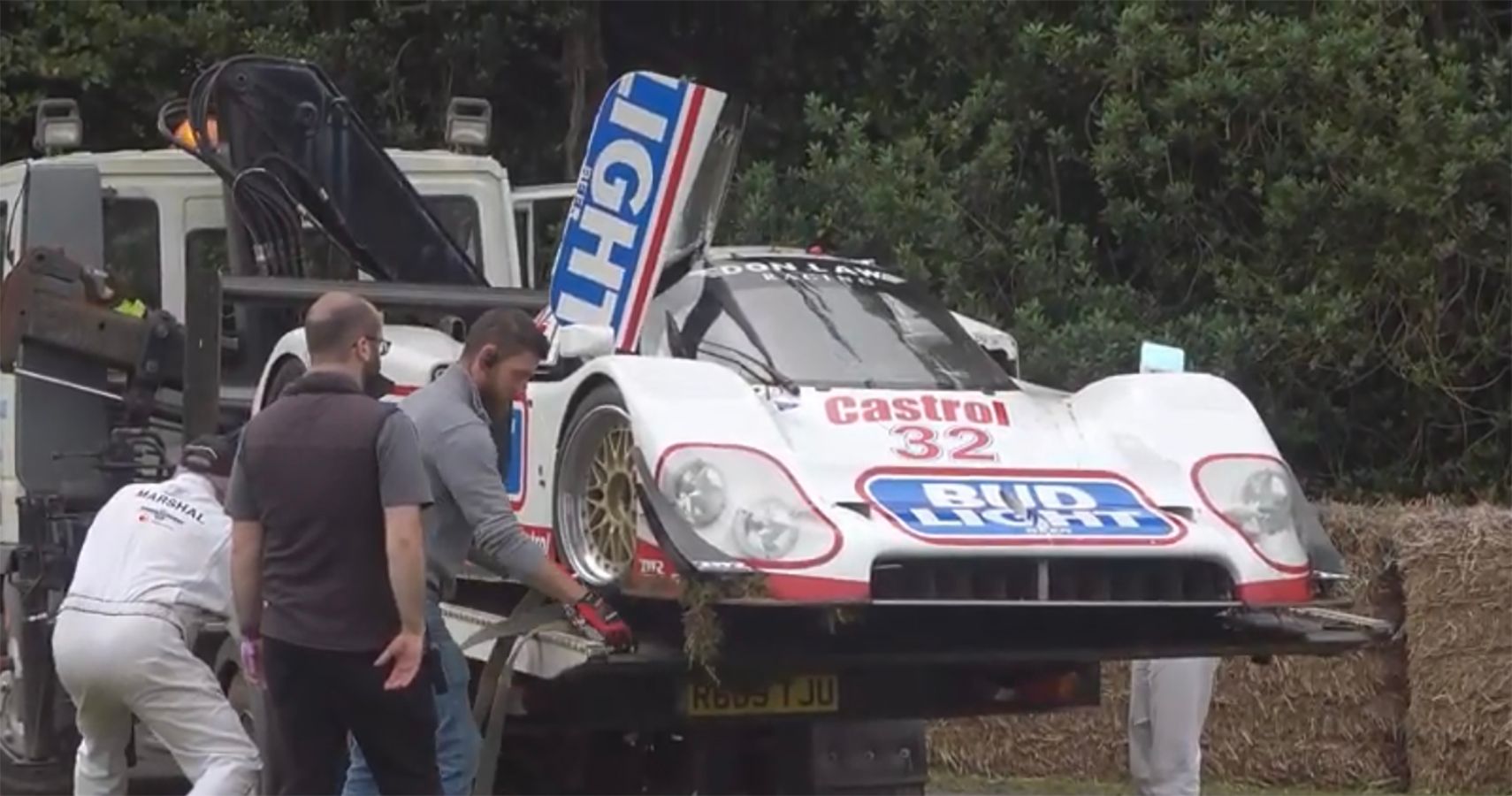 Watch This '90s Jaguar Race Car Crash While Attempting The