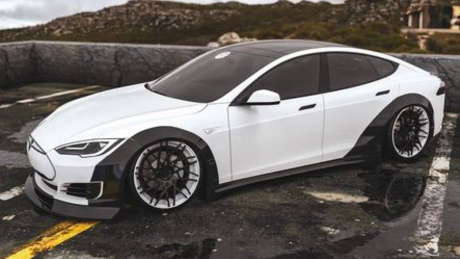 Tesla Model S Gets Slick Widebody Rendering