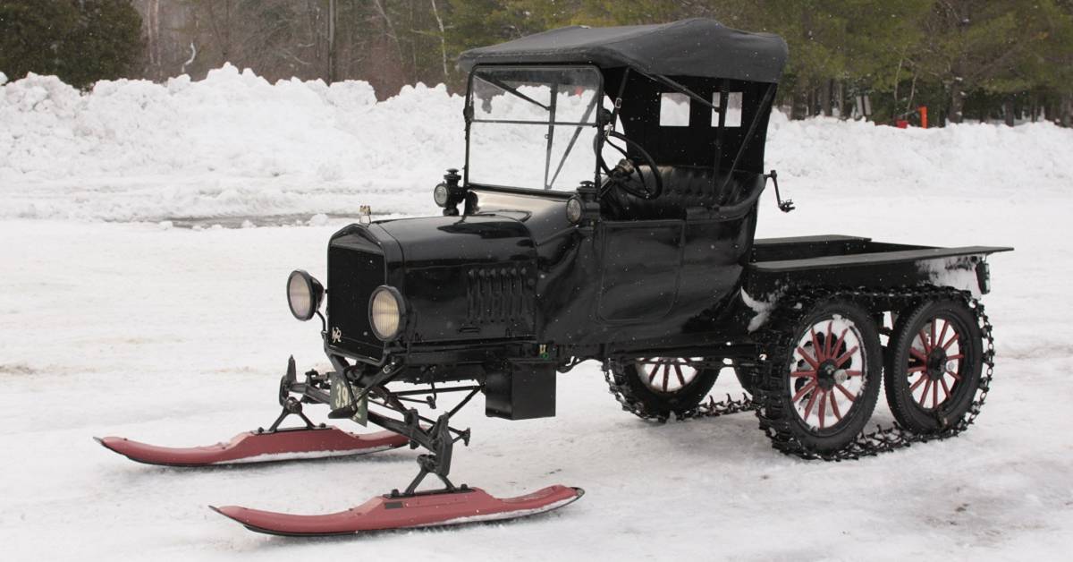 This Is How A Ford Model T Became The World's First Snowmobile