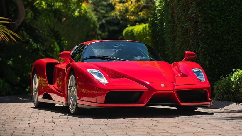 Ferrari Enzo Front View Parked In Driveway
