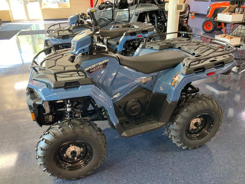 2022 Polaris ATVs in showroom