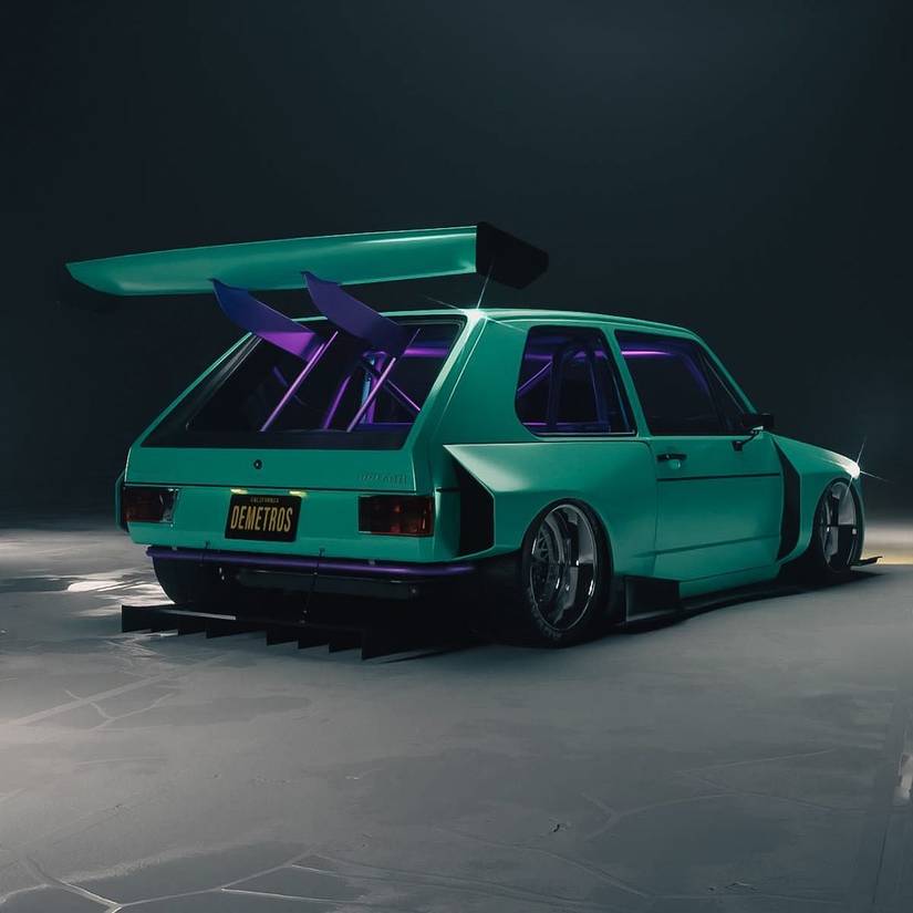 VW Golf GTI Rendering Rear Quarter View