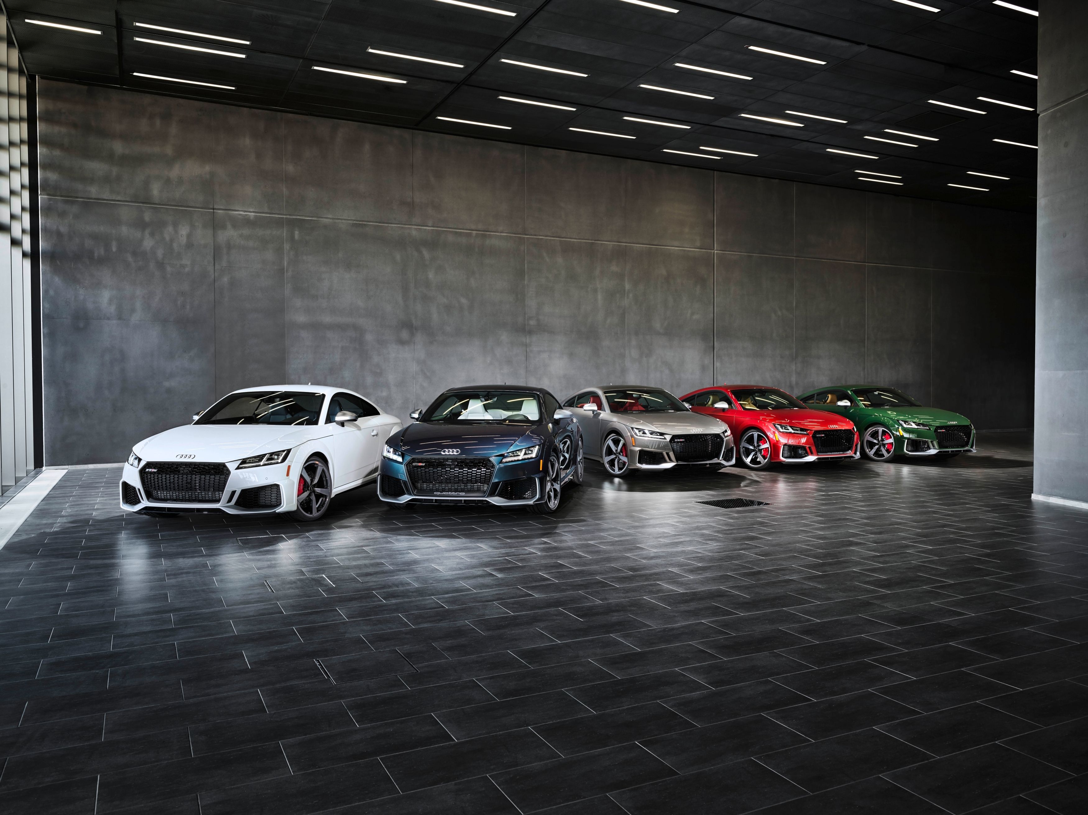 line up of 2022 Audi TT RS models