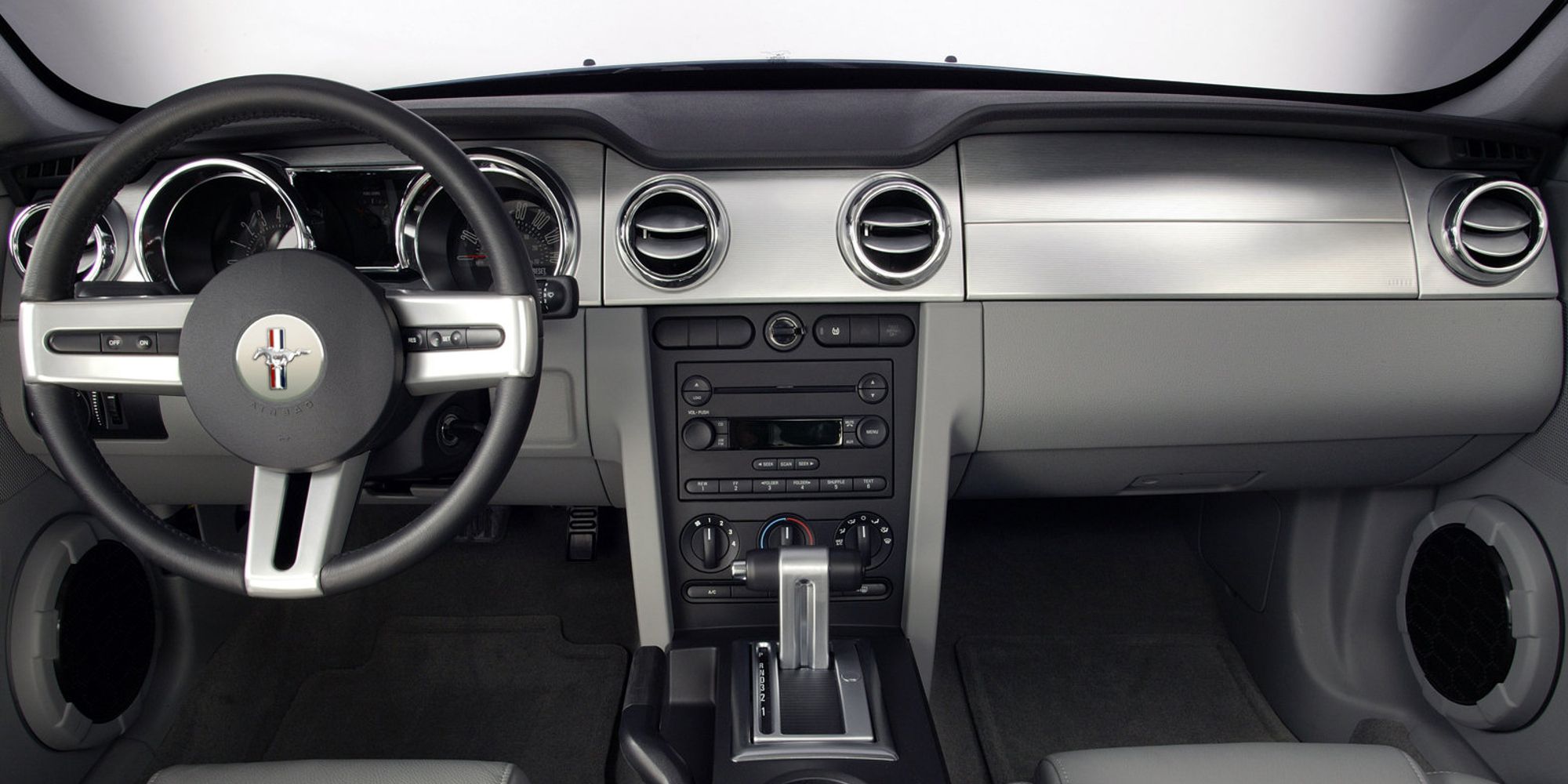 The interior of a S197 Mustang