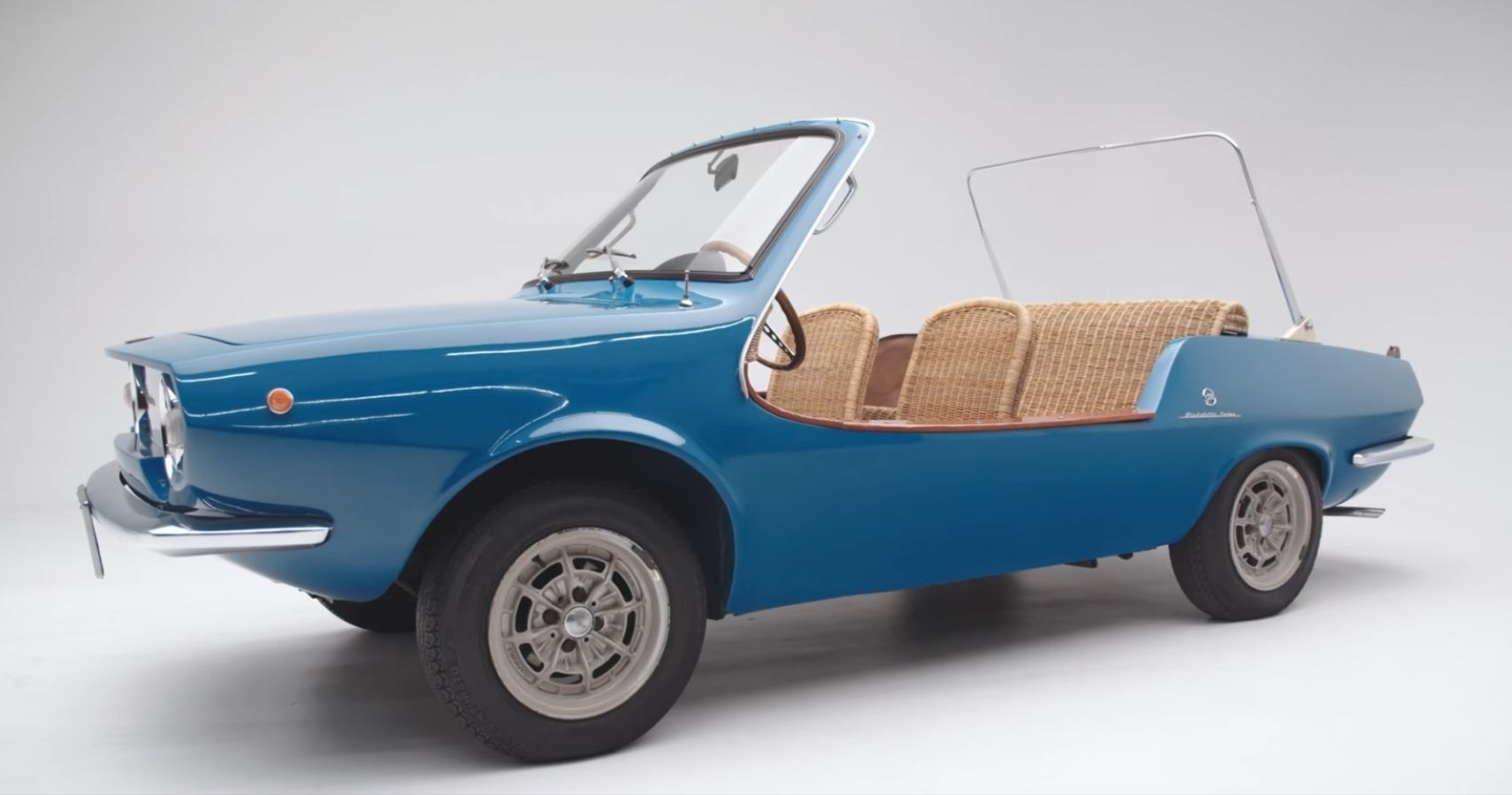 This 1971 Fiat Shellette With Basketweave Interior Is The Perfect