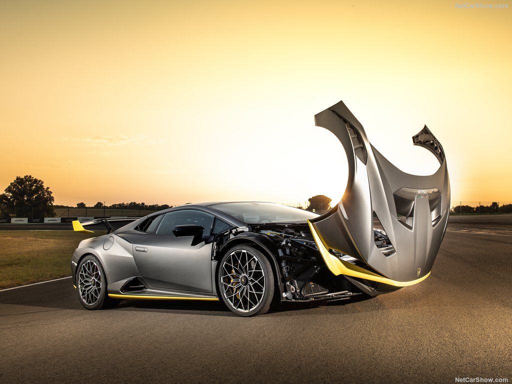 2021 Lamborghini Huracan with the hood up