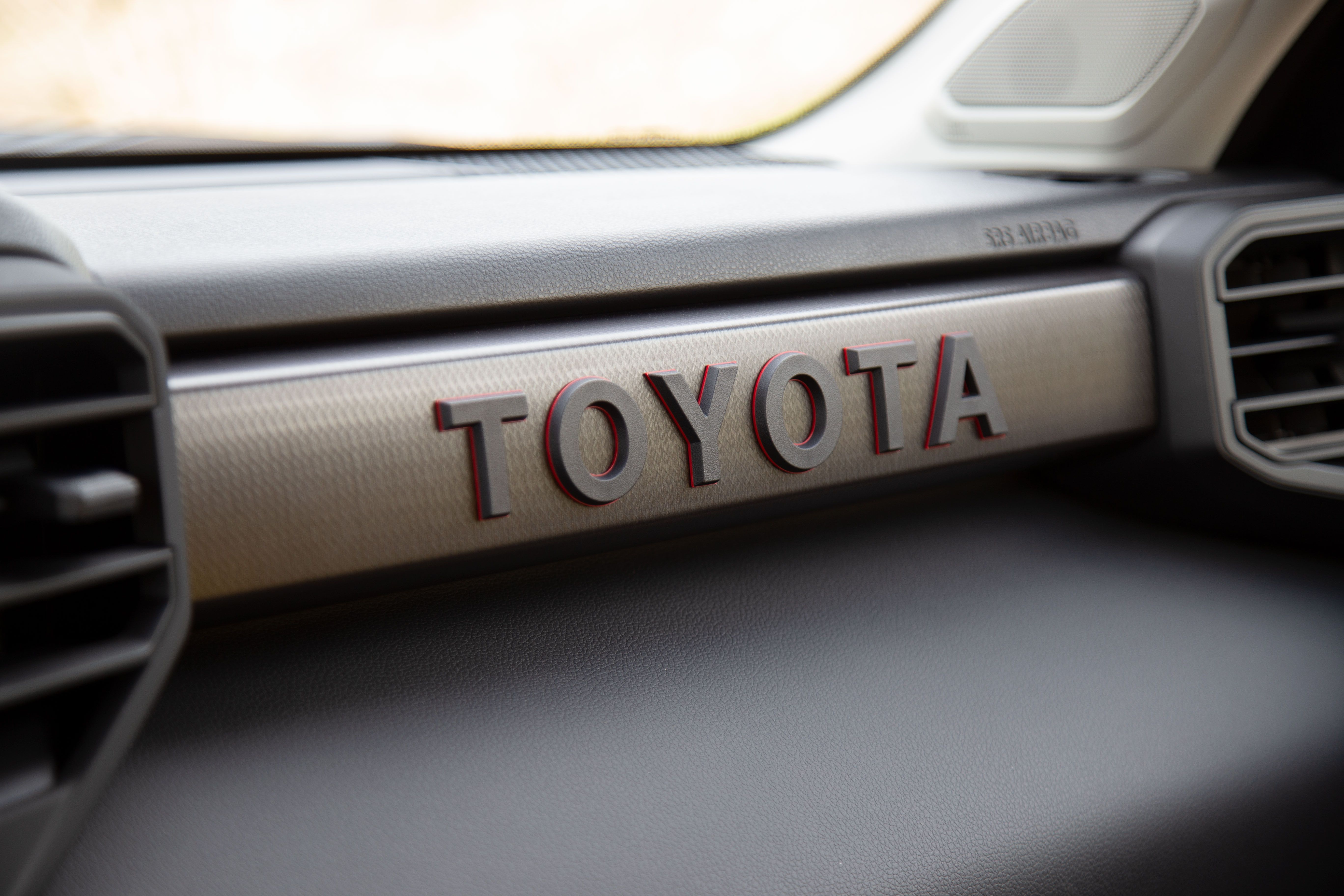 Toyota Tundra TRD Pro truck toyota logo on dashboard