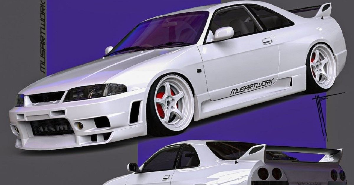 White Nissan Skyline R33 Gets A Makeover With Rendering