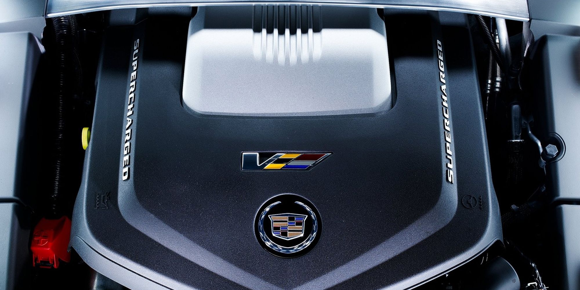 The plastic engine cover in the CTS-V