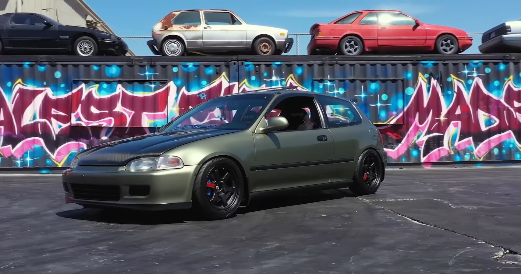 This 400-HP Honda Civic Si Performs First FWD Burnout For The