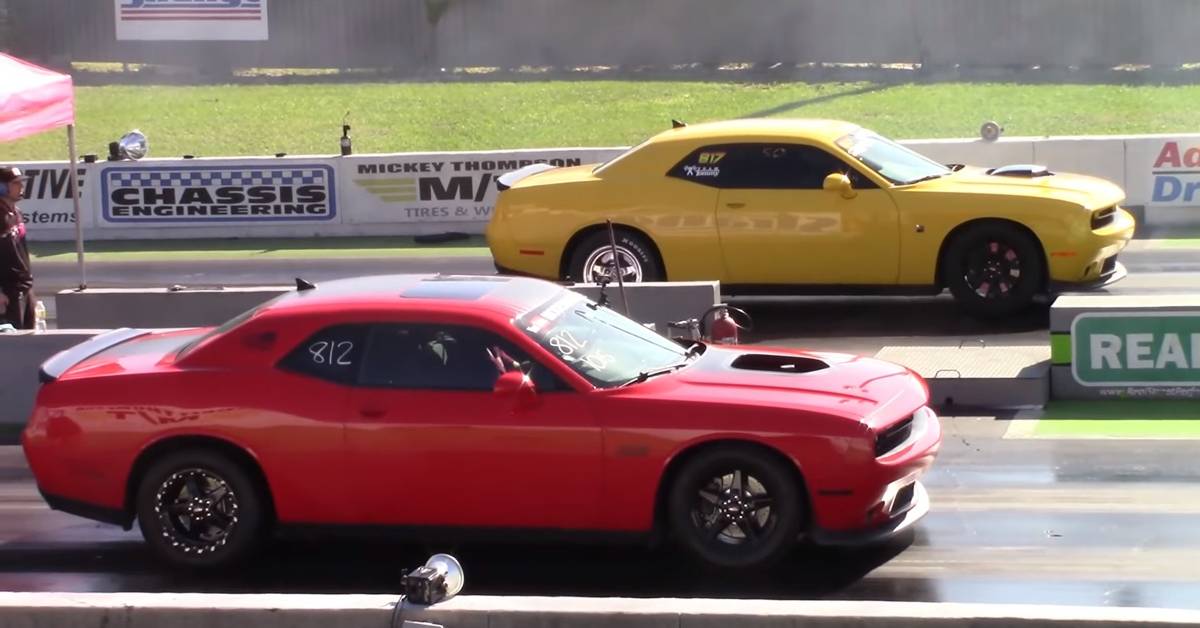 ProCharged 5.7-Liter Dodge Challenger R/T Drag Races Mopars