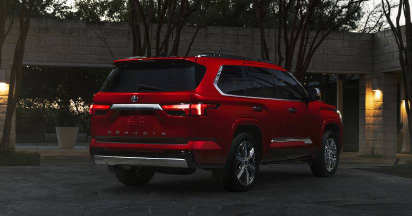 2023 Toyota Sequoia rear third quarter view