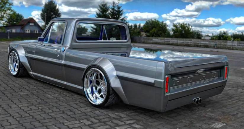 This Is A Seriously Wild Reimagining Of A Ford F-100 Pickup Truck