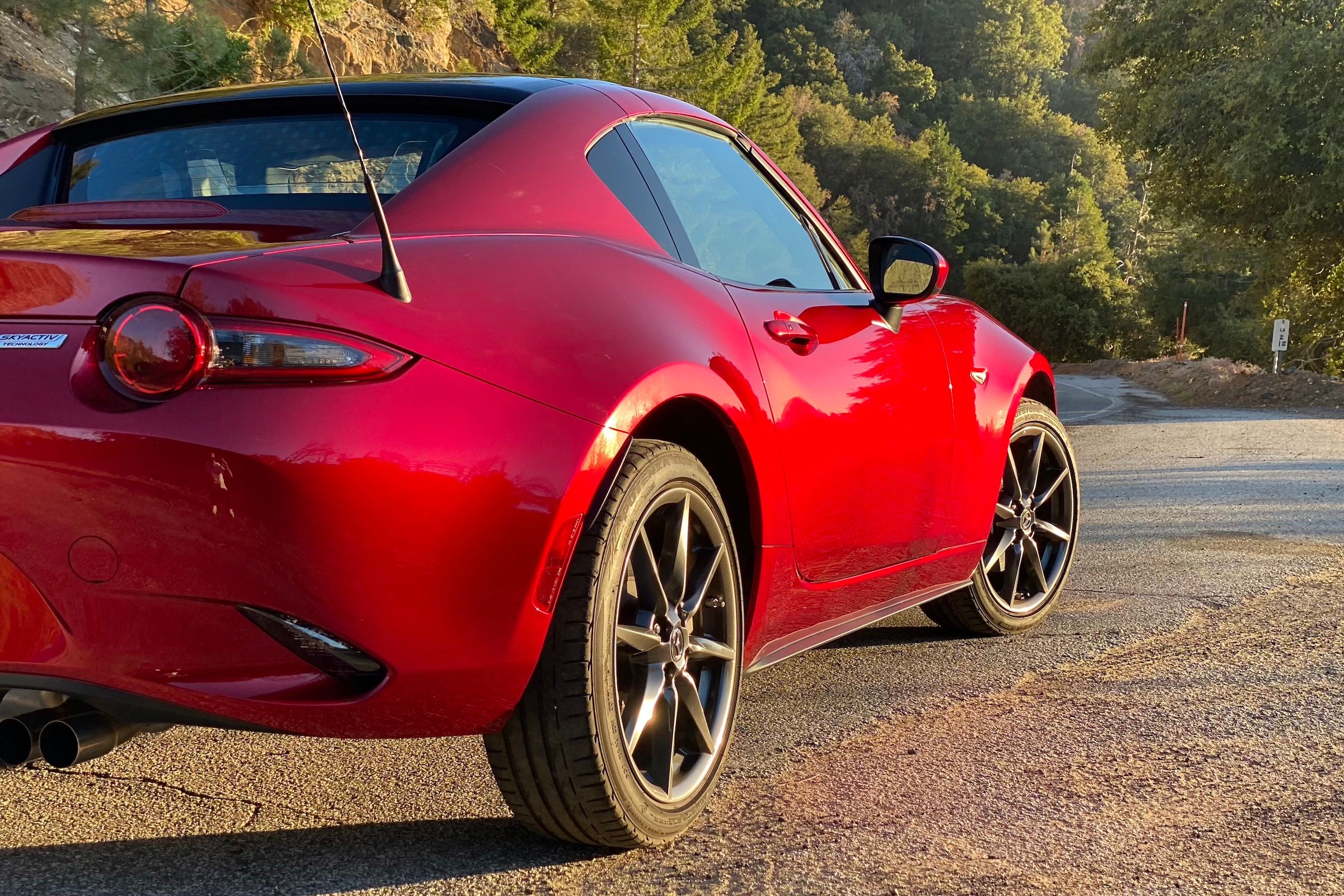 2022 Mazda Miata RF rear Soul Red