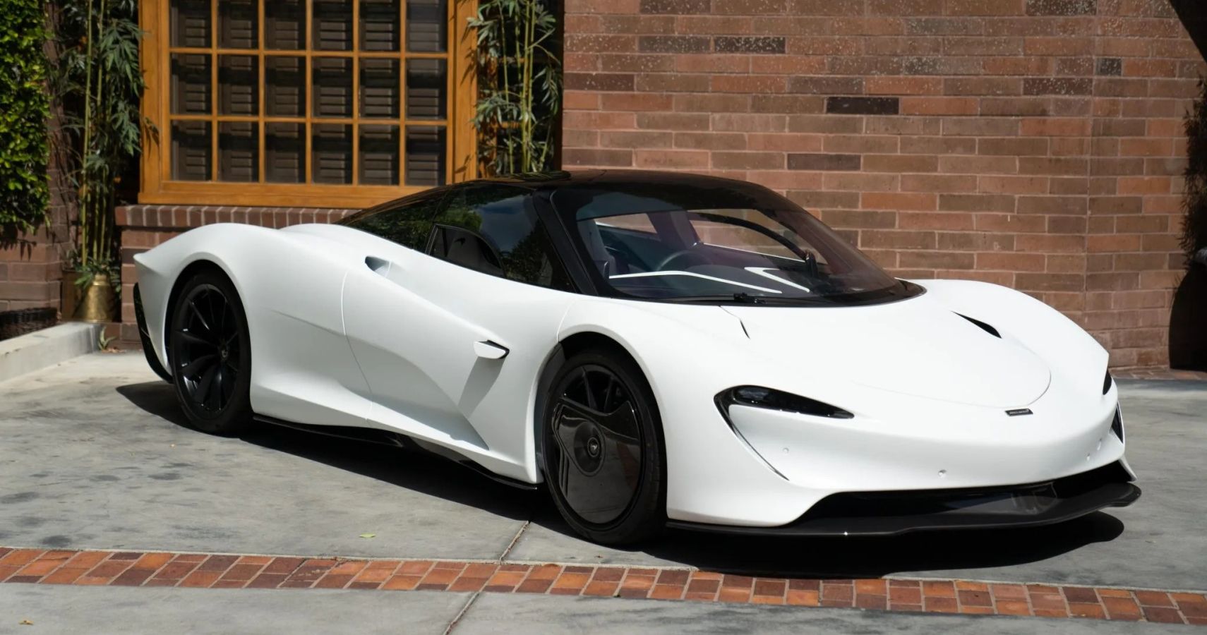 McLaren Speedtail white hypercar