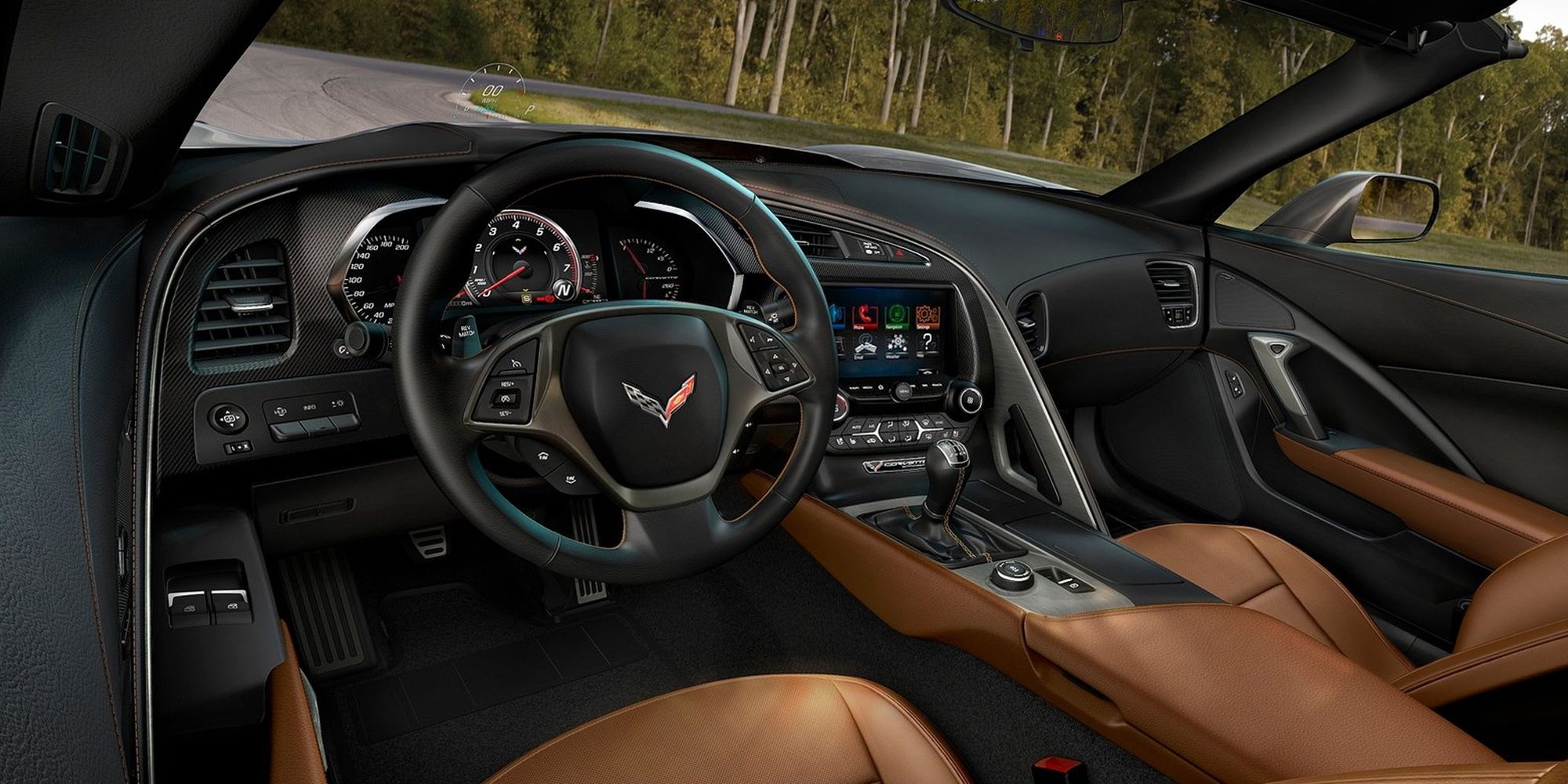 Chevrolet Corvette C7 Interior Brown Leather