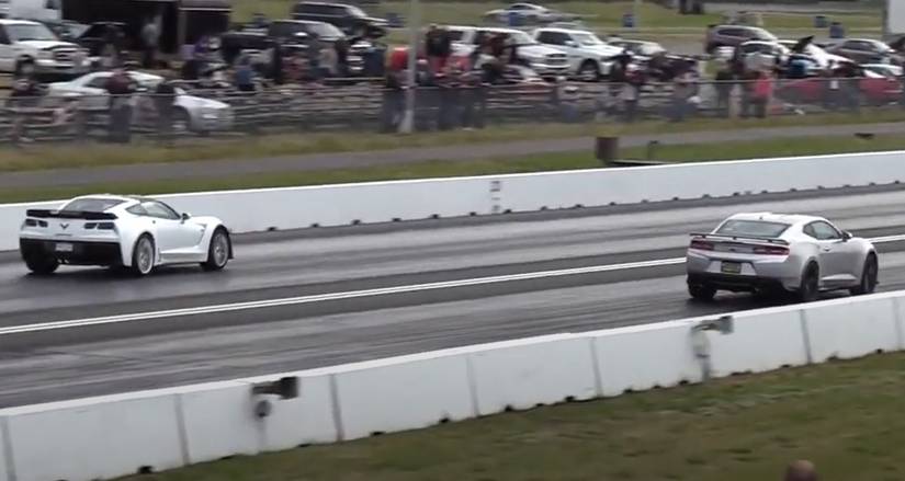 Check Out This Sibling Rivalry Race With A Chevrolet Camaro ZL1 And C7 ...