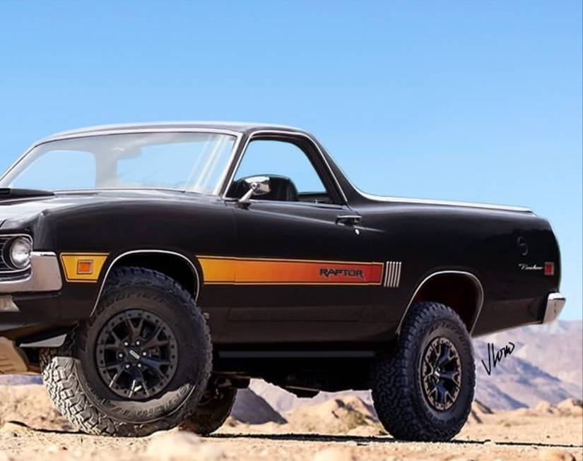 Look At The Tires On This Incredible Ford Ranchero Raptor