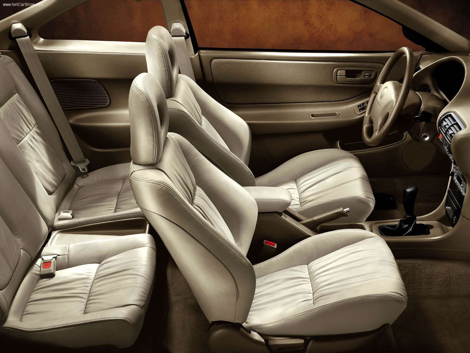 Acura Integra cabin, beige, view from side 