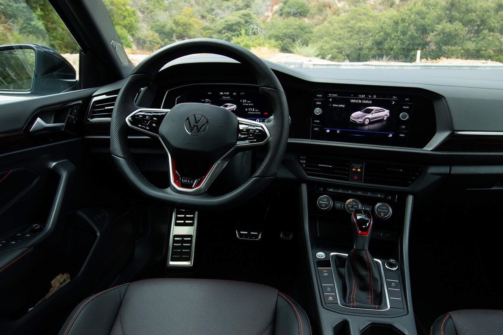 2022 VW Jetta GLI Autobahn Black Interior Steering Wheel Design
