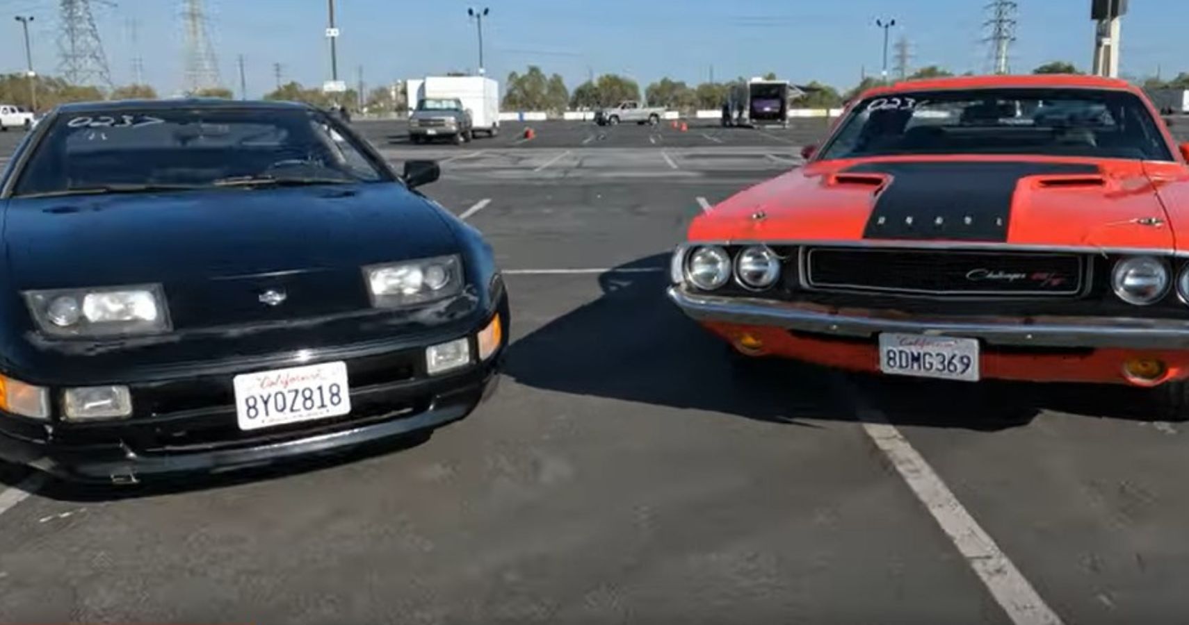Watch This Hemi Swapped V8 Challenger Take On A JDM 300ZX