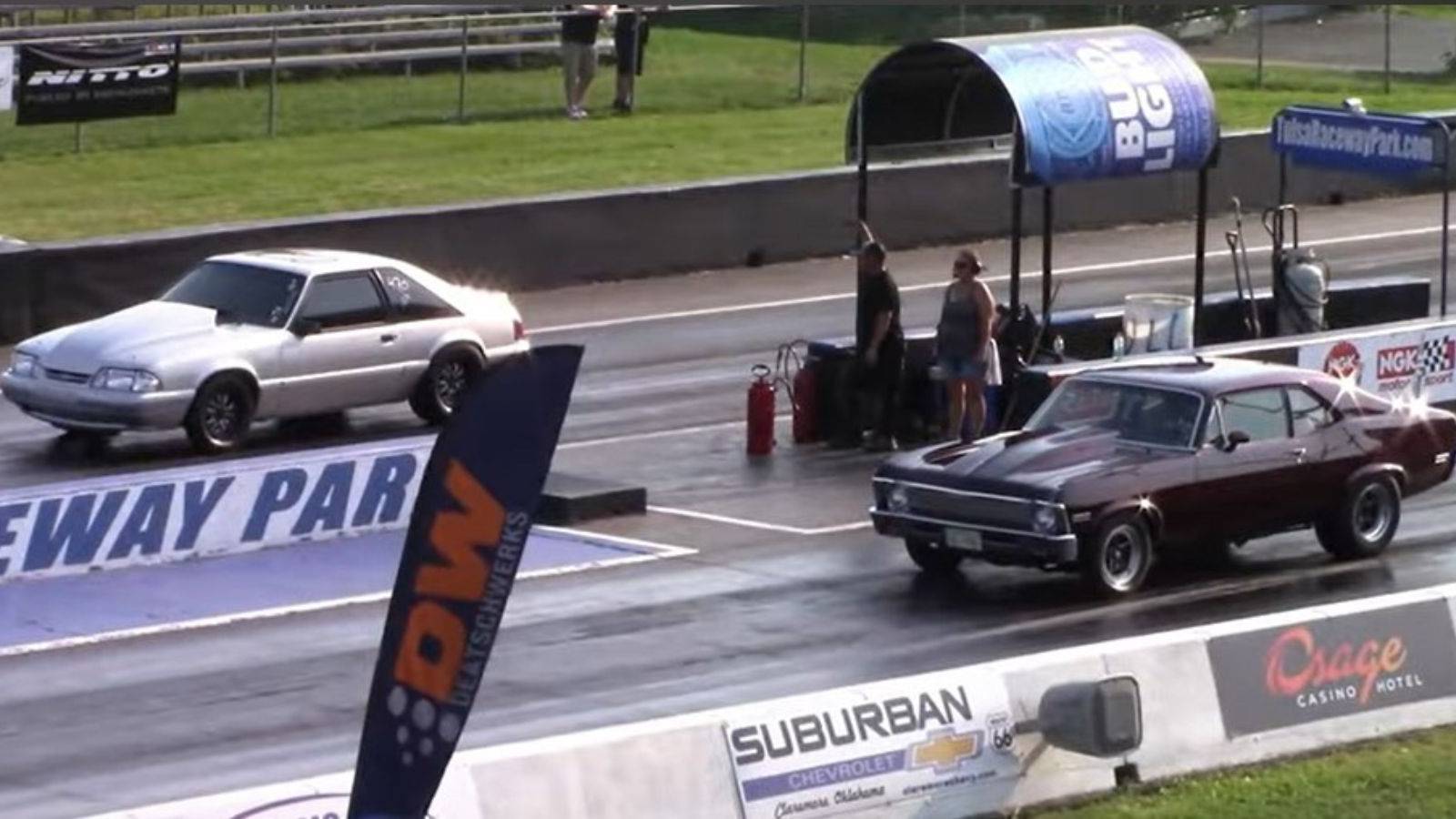 Watch A Chevrolet Nova Smoke Every Competitor In The 1/4 Mile